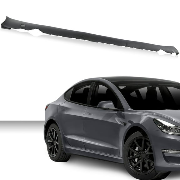 PIT66 Right Side Skirt Molding Rocker Lower Cover Fit For 17-22 Tesla Model