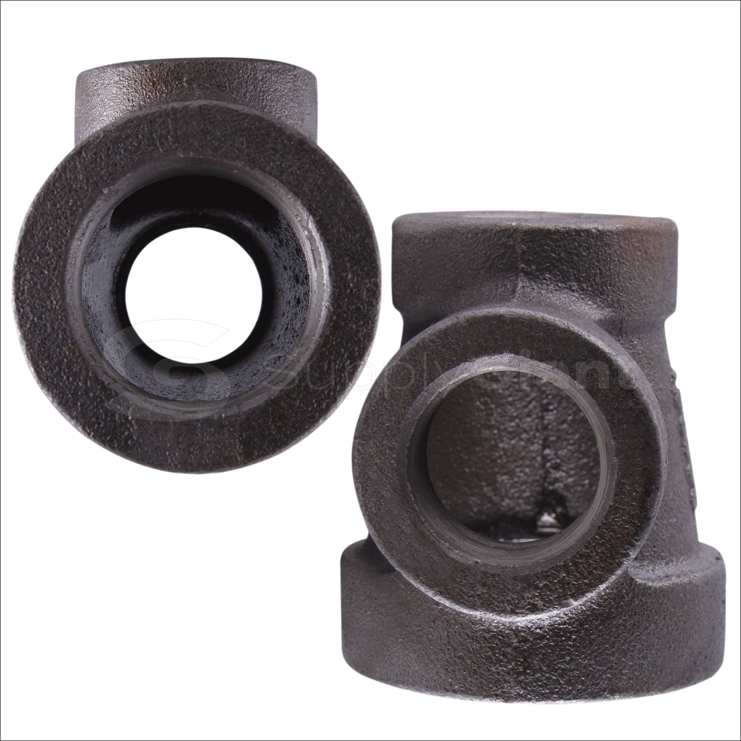 Supply Giant 1-1/2" x 1" x 1" BLack Pipe Fitting Reducing Tee Cast Iron