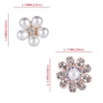 thumbnail image 2 of 2 piezas de ramillete de boda para mujer, broche de hoja de flor elegante con perlas de cristal para mujer, novia, 2 of 5