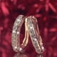 thumbnail image 3 of Censtreet Round Circle Cubic Zirconia Earrings Fashion Office Lady Hoop Earrings for Women Rose Gold Glitter Diamond Fashion Hoop Ear Piercing, 3 of 7