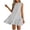 A Gray, variant on Women's Summer Casual Dresses Crewneck Sleeveless Mini Sundress Loose Foral Print Swing Beach Vacation Party Dress S-2XL