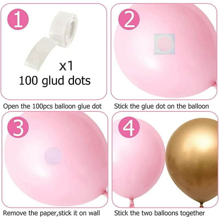 Wedding Birthday Balloon Glue Dots 100pcs Wall Ceiling Attachments