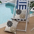 thumbnail image 4 of Outdoor Throw Pillow Covers 16x16 Inch Set of 2 Waterproof Spring Summer Geometric Elegant Black Brown Outdoor Pillow Covers for Patio Funiture Garden Couch 158G16, 4 of 6