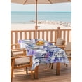 thumbnail image 2 of Outdoor Tablecloth with Umbrella Hole for Patio/Picnic/Party/Camping, Purple Onion Flowers Waterproof Table Cloth Rectangle Table Cover Washable, Spring Floral Dandelion Botanical (60"x 102"), 2 of 8
