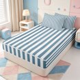 thumbnail image 2 of Erosebridal Line Art Zipper Queen Comforter Set with Fitted Sheet and 2 Pillowcases,Mid-Century Stripes Zipper Bedding Set,Colorful Stars Reversible,4pcs, 2 of 7