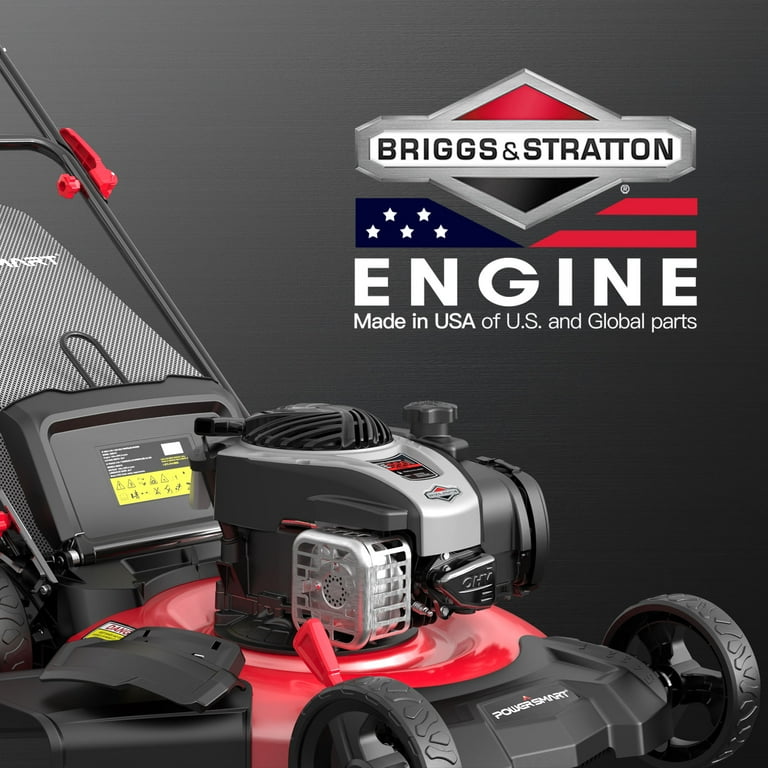 PowerSmart 21 in Push Lawn Mower 140cc B S Engine 3 in 1 Gas Mower 6 Position Adjustment