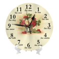 thumbnail image 2 of Reloj de pared con números e imágenes vintage en español: reloj de pared silencioso de 10 pulgadas que no hace tictac, estilo rústico retro decorativo para sala de estar, cocina, hogar, baño y, 2 of 7