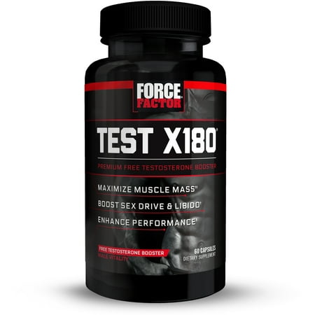 Force Factor Test X180 Testosterone Booster with Fenugreek, Tribulus Terrestris, Panax Ginseng, and Cordyceps, 60 (Best Testosterone Booster Uk 2019)
