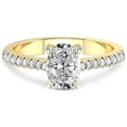 thumbnail image 3 of 2 Carat IGI Certified Oval Shape Lab Grown Diamond Engagement Ring | 14K Yellow Gold | Amy Tapered Eternity Lab Diamond Ring | FG-VS1-VS2 Quality Friendly Diamonds, 3 of 5