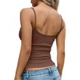 thumbnail image 2 of YUEVORA Spaghetti Strap Tank Top for Women, Slim Fit Cropped Camisole with Soft Stretch, Solid Color Basic Cami Shirt, Everyday Summer Layering Piece, Sizes XXS to XL., 2 of 4
