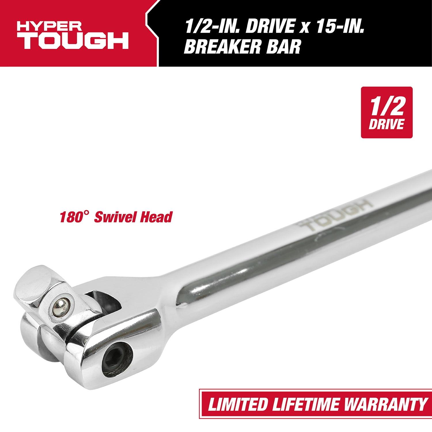 Power Bar Knuckle Bar 15" Wrench Flexi Head TE717 1/2" Drive Breaker Bar 