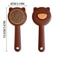 thumbnail image 3 of Pet Comb Stainless Steel Pin PP Material One Click Hair Removal Massage Effect Easy Clean for Cats Dogs Shedding Management, 3 of 4