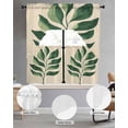 thumbnail image 2 of Green Botanical Swag Curtains for Living Room/Bedroom Windows, Tropical Leaves Rustic Farmhouse Kitchen Curtains and Valances Set 36 Inch Length, Light Filtering Swags Valance Curtain Panels, 2 of 5