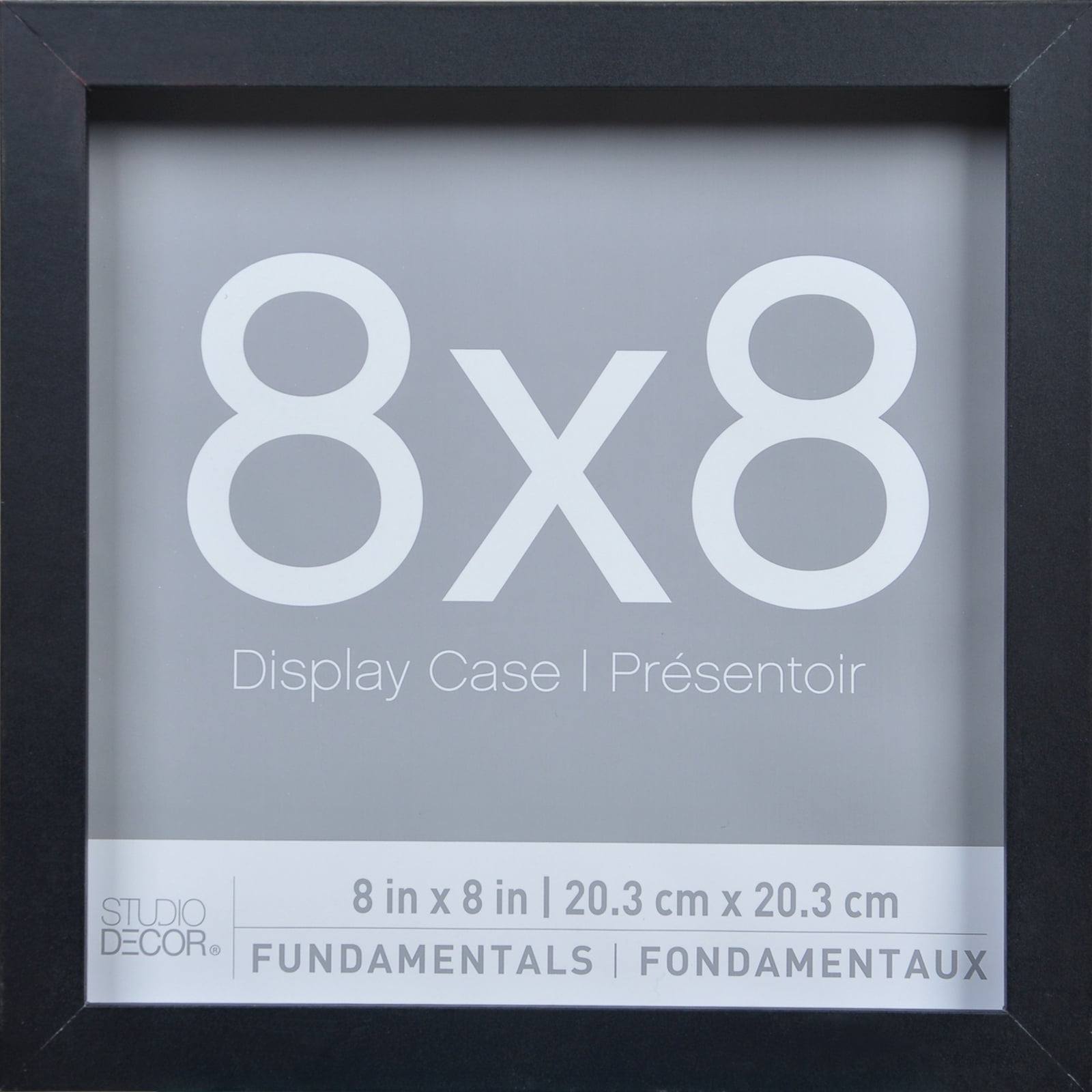3 Pack Fundamentals 8" x 8" Black Shadow Boxes by Studio Decor