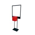 thumbnail image 2 of FixtureDisplays 23x 9.84x 59.1" Black Metal Poster Stand Donation Box Stand Fundraising Awareness Sign Assembly Video, 2 of 2