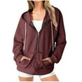 thumbnail image 2 of Qulqfy Womens Workout Hoodies Half Zipper Fall 2025 Embossed Cute Wine Sweatshirts Women's Fancy Tops XL, 2 of 6