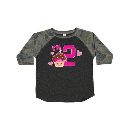 

Inktastic I m 2 with Cute Cupcake and Hearts Gift Toddler Toddler Girl T-Shirt