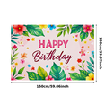 thumbnail image 2 of Floral Themed Happy Birthday Banner Background Party Decorations Photography Props for Birthday Party Backdrop Decor Celebrations, 2 of 7