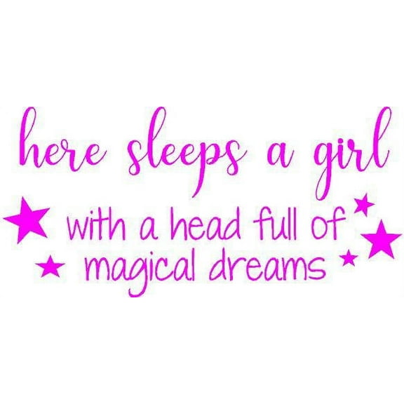 Nursery Ryme Decal - Vinyl Wall Quote 20"x10" - Baby Girl Bedroom Décor / Magical Dreams Sticker