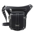 thumbnail image 3 of 1pc Punk Vintage Waist Bag PU Leather Motorcycle Fanny Pack With Leg Strap, 3 of 5