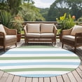 thumbnail image 4 of Round Rugs 6Ft, Sage Green Blue Striped Round Area Rug Washable Indoor Throw Carpet, Farmhouse Sage Green Stripes Soft Non Slip Circle Rug for Office Cabinet Home Decor Aesthetic, 4 of 8