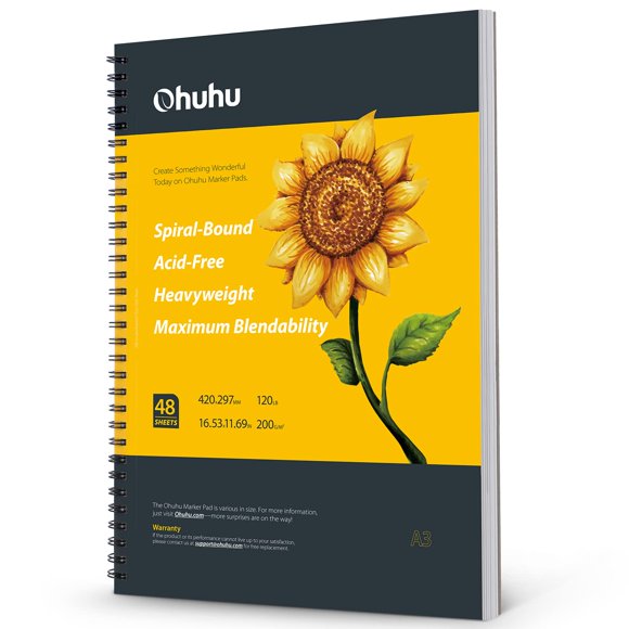Rotulador Ohuhu Art Sketchbook A3, 48 hojas/96 páginas