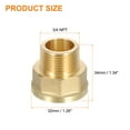 thumbnail image 2 of 2 piezas de conectores de tubería de latón, conector hexagonal macho de 3/4" NPT x hembra de 1" NPT, 2 of 7