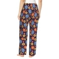 thumbnail image 3 of Xecao Leaves Flower Women's Straight Lounge Pajama Pants: The Epitome of Relaxed Sleepwear, 3 of 9