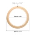 thumbnail image 2 of Unique Bargains Wooden Bangle Bracelet, 6 Pack 90mm - Log Retro Macrame Rings, Unfinished Smooth Wooden Rings for Crafts, 2 of 6