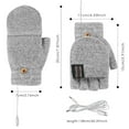 thumbnail image 7 of Cheers.US Unisex USB Heated Gloves Winter Electric Heating Warm Sports Gloves Full & Half Finger Mittens for Men & Women, 7 of 7
