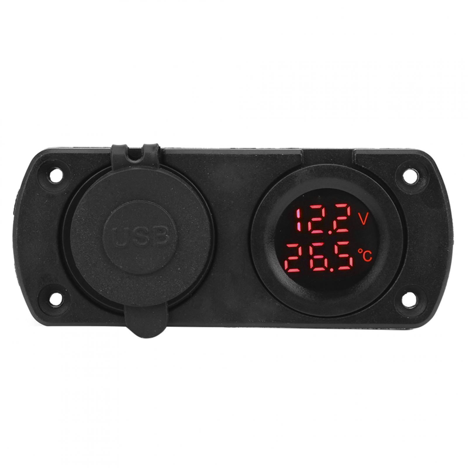 Temperature Voltmeter Car Voltmeter Cigar Lighter Voltage Meter Usb Car Voltage Meter Socket