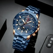 New Fashion Mens Watches CRRJU Top Luxury Brand Sport Quartz Luminous Waterproof Chronograph Wristwatch Mens Watches