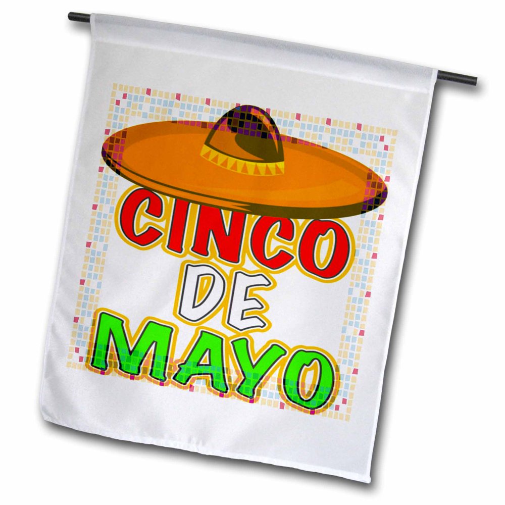 3dRose Cinco De Mayo Clip Art Garden Flag, 12 by 18inch Walmart