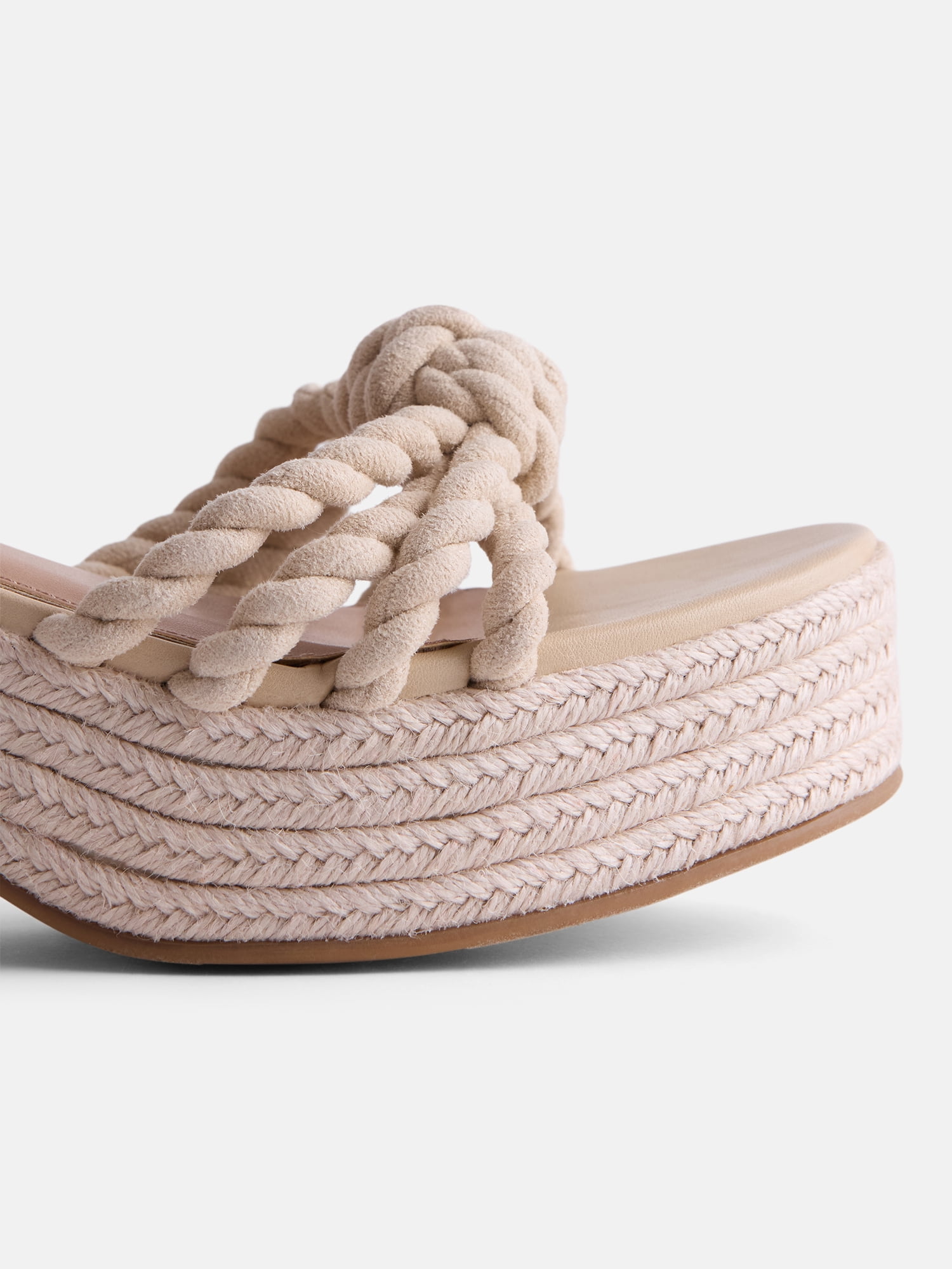 Free Assembly Women's Espadrille Block Heel Platform Sandals