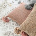 thumbnail image 4 of 2025 Latest Model Nordic Knit Throw Pillow Cover with Tassel, Solid Square, 4 of 5