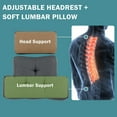 thumbnail image 5 of 2 Pcs Neck Pillow Lumbar Support for Recliner, Back Pillow for Chair with Adjustable Headrest Pillow, Back Rest Pillow for Office Chairs, Recliners,Sofa, Couch, Grey, 5 of 7