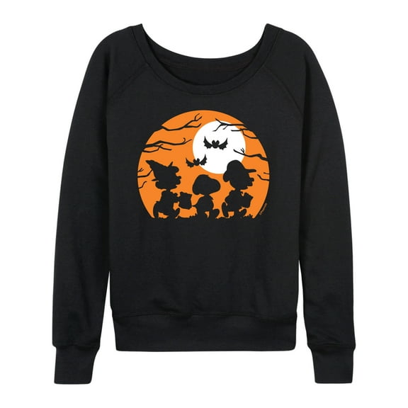 Peanuts - Trick Or Treat Silhouettes - Women's Lightweight French Terry Long Sleeve Shirt
