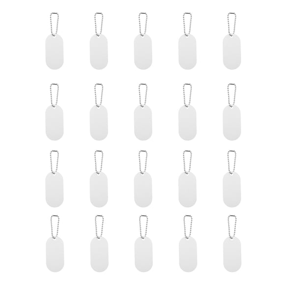LEORX 20Pcs Pet Collar Pendant Tags Lightweight Aluminum Hanging Boards for Pet Id