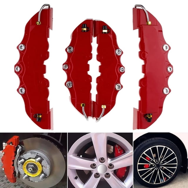 Kit de cubierta de pinza de freno estilo 3d para disco universal delantero y trasero de automóvil (S)