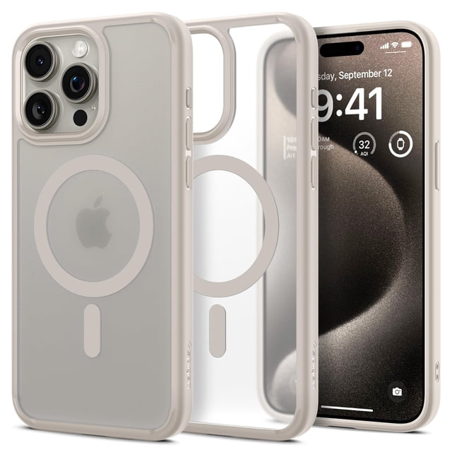 Funda de teléfono Spigen Ultra Hybrid MagFit para iPhone 15 Pro Max
