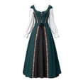 thumbnail image 7 of LEKWK Renaissance Dress for Women Lace-Up Long Sleeve Maxi Dress Vintage Medieval Dress Flowy Gorgeous Outfit for Halloween Cosplay Theme Party, 7 of 7