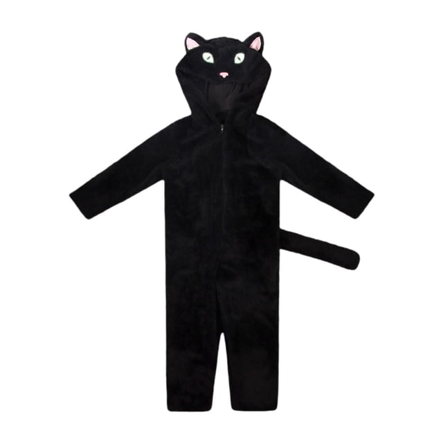 Disfraz de para Halloween, bonito para actuaciones en el escenario, vacaciones, niñas y niños. Negro