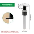 thumbnail image 3 of Pattern T-Slot Router Bit 1/4 Shank, Bottom Bearing Pattern Router Bit for Woodworking Trimming, 3 of 8
