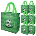 thumbnail image 1 of 12 Uds. Bolsas de regalo de fútbol, ​​telas no tejidas, bolsas de regalo, bolsas de regalo, suministros para fiestas temáticas de fútbol, 1 of 6