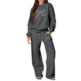 thumbnail image 2 of Bow Outfits Bow Sweatsuit Bow Matching Sweat Sets for Women Bow Sweatpants Set Sweat Suits for Womens 2 Piece Cute Pullover Sweatshirts Oversized Wide Leg Baggy Sweatpants With Pockets, Light Gray L, 2 of 5