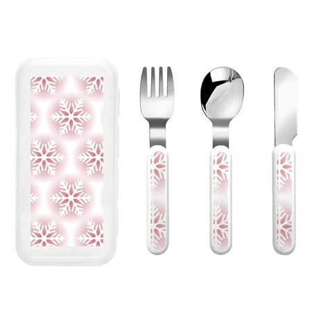 

Rateoe Christmas Snowflakes for Stainless Steel Kids Silverware Set - Child and Toddler Safe Flatware - Children s Knife Fork And Spoon Set