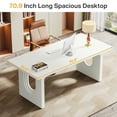 thumbnail image 5 of Tribesigns Modern Executive Desk, 70.9" Large Office Computer Desk, Conference Table Meeting Room Table, Simple Workstation Business Furniture for Home Office, White, 5 of 8