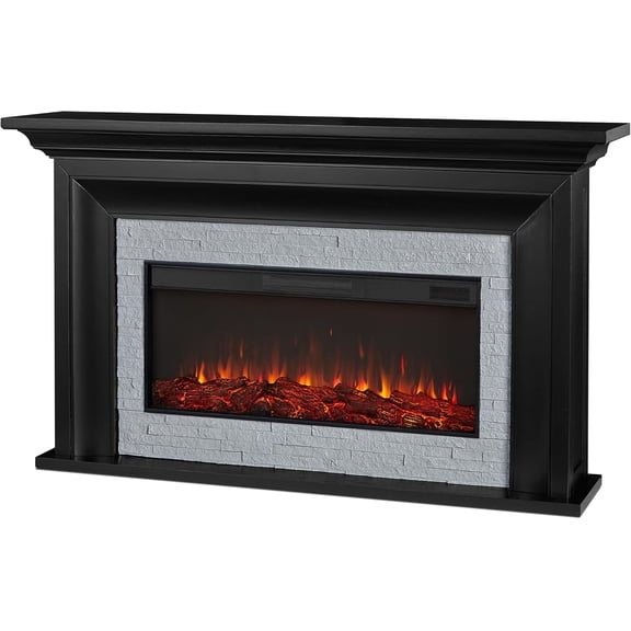 Real Flame Sonia 69" Landscape Electric Fireplace in Black