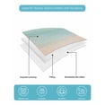 thumbnail image 5 of Quilts Full Size Bedding Set, Teal Pink Yellow Ombre Lightweight Quilted Comforter, Summer Beach Coastal Gradient Soft Reversible Bedspread Coverlet with Pillow Covers for All Season, 78" x 90", 5 of 7