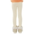 thumbnail image 5 of Uccdo 2-13Y Toddler Big Girls Winter Warm Thicken Fleece Leggings Kids Solid Color Tights Skinny Pants, 5 of 7